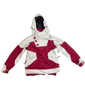 Vintage‎ Oakley Ski Snowboard Jacket Y2K Thinsulate Medium Loose Fit Pink Gray